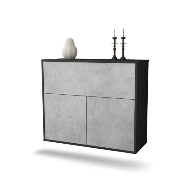 Sideboard Irving, Beton, hängend (92x79x35cm)