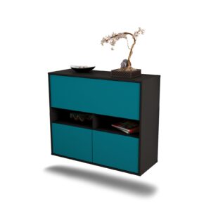 Sideboard San Bernardino, Türkis, hängend (92x79x35cm)
