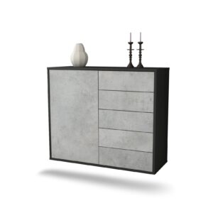 Sideboard Yonkers, Beton, hängend (92x79x35cm)