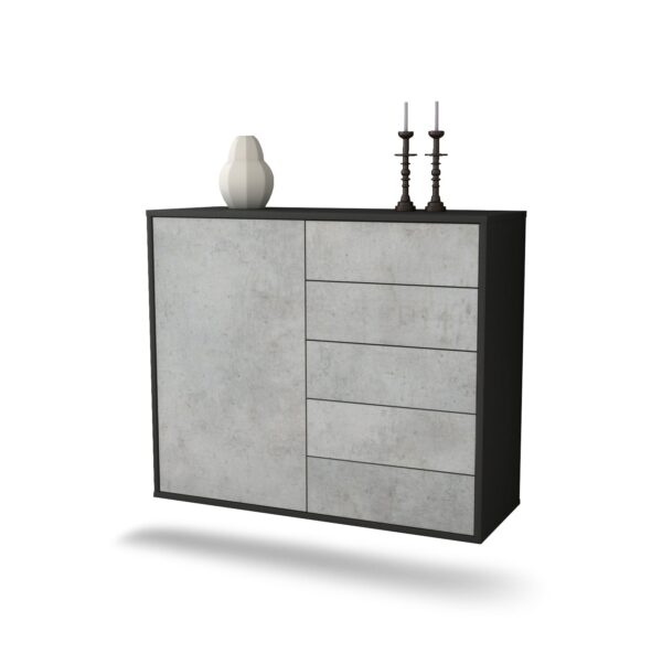 Sideboard Yonkers, Beton, hängend (92x79x35cm)