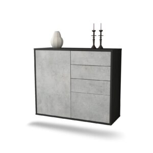 Sideboard Tacoma, Beton, hängend (92x79x35cm)