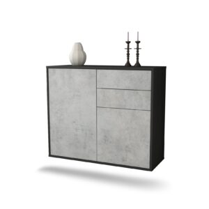Sideboard Huntington Beach, Beton, hängend (92x79x35cm)