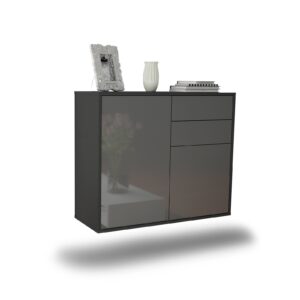 Sideboard Huntington Beach, Grau, hängend (92x79x35cm)