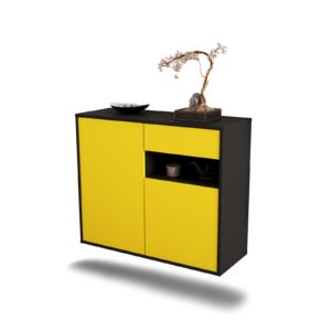 Sideboard Augusta, Gelb, hängend (92x79x35cm)