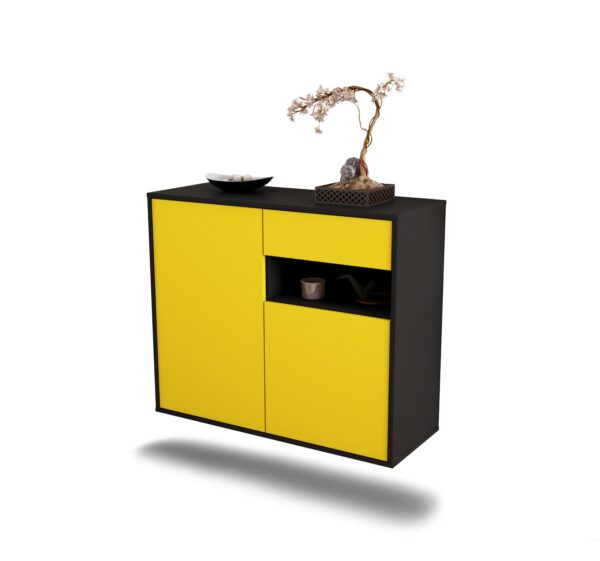 Sideboard Augusta, Gelb, hängend (92x79x35cm)