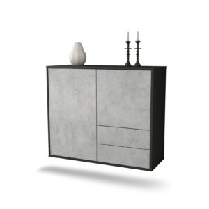 Sideboard Sunrise Manor, Beton, hängend (92x79x35cm)