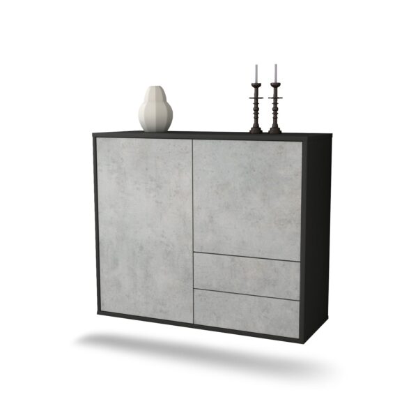 Sideboard Sunrise Manor, Beton, hängend (92x79x35cm)