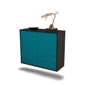 Sideboard Sunrise Manor, Türkis, hängend (92x79x35cm)