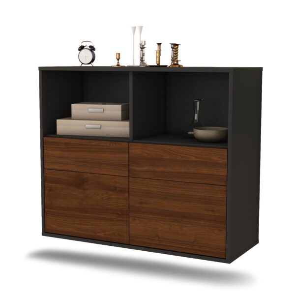 Sideboard Moreno Valley, Walnuss, hängend (92x79x35cm)