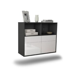 Sideboard Moreno Valley, Weiß, hängend (92x79x35cm)