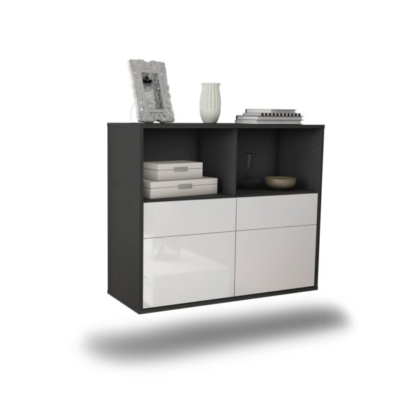 Sideboard Moreno Valley, Weiß, hängend (92x79x35cm)