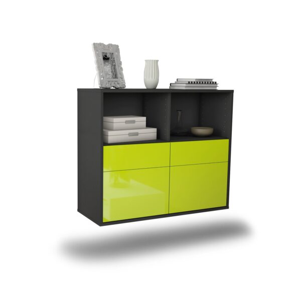 Sideboard Moreno Valley, Grün, hängend (92x79x35cm)