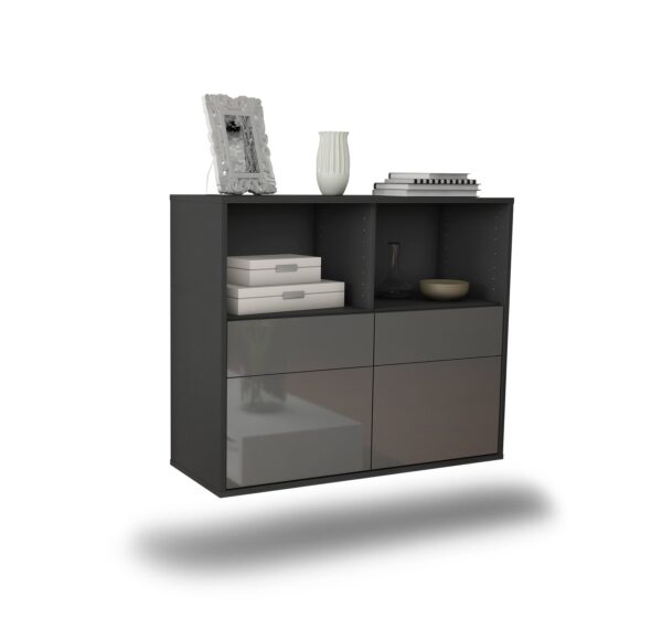 Sideboard Moreno Valley, Grau, hängend (92x79x35cm)