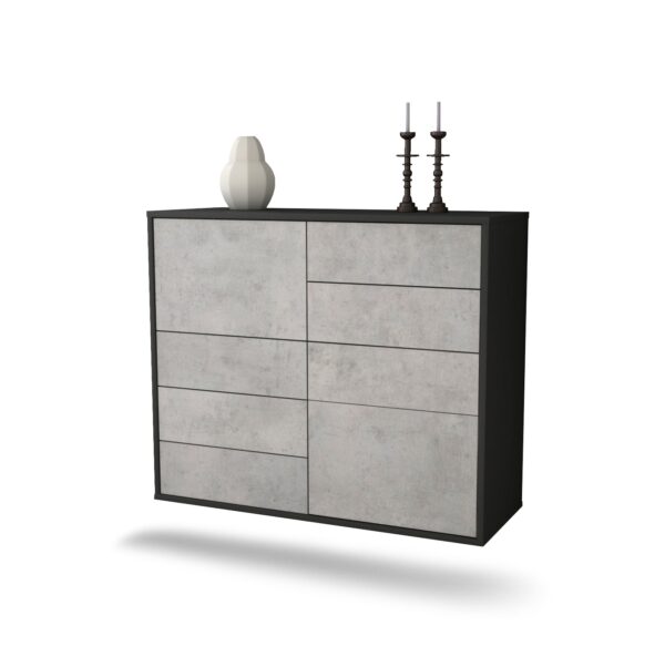 Sideboard Paradise, Beton, hängend (92x79x35cm)