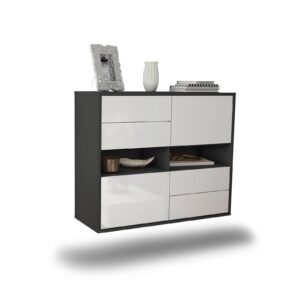 Sideboard Oxnard, Weiß, hängend (92x79x35cm)