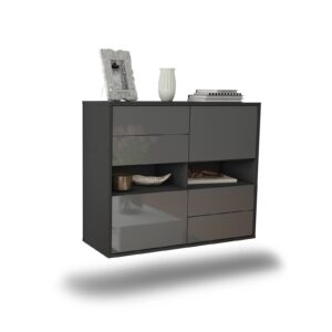 Sideboard Oxnard, Grau, hängend (92x79x35cm)