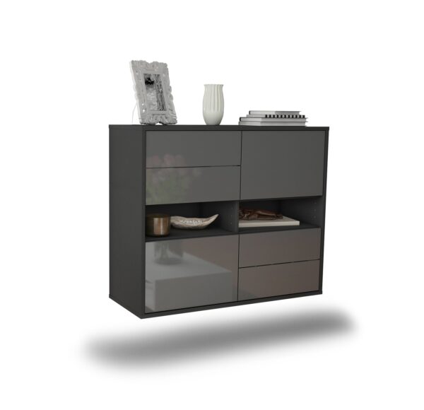 Sideboard Oxnard, Grau, hängend (92x79x35cm)