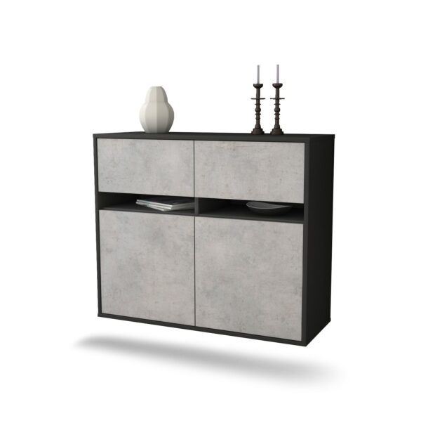 Sideboard Fort Lauderdale, Beton, hängend (92x79x35cm)