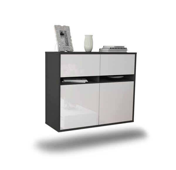 Sideboard Fort Lauderdale, Weiß, hängend (92x79x35cm)