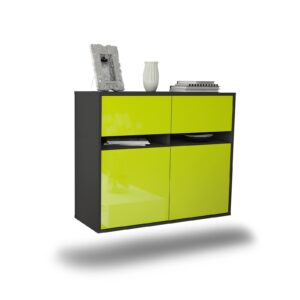 Sideboard Fort Lauderdale, Grün, hängend (92x79x35cm)