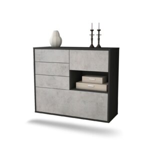 Sideboard Knoxville, Beton, hängend (92x79x35cm)