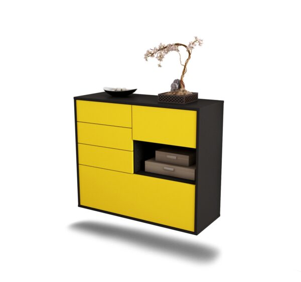 Sideboard Knoxville, Gelb, hängend (92x79x35cm)