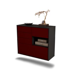 Sideboard Knoxville, Bordeaux, hängend (92x79x35cm)