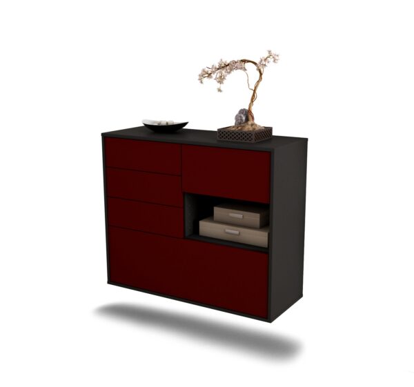 Sideboard Knoxville, Bordeaux, hängend (92x79x35cm)