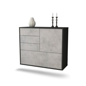 Sideboard Fontana, Beton, hängend (92x79x35cm)