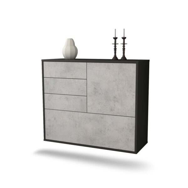 Sideboard Fontana, Beton, hängend (92x79x35cm)