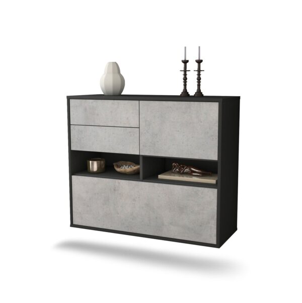 Sideboard Salt Lake City, Beton, hängend (92x79x35cm)