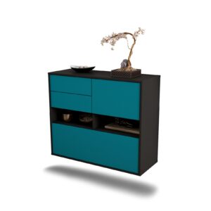 Sideboard Salt Lake City, Türkis, hängend (92x79x35cm)
