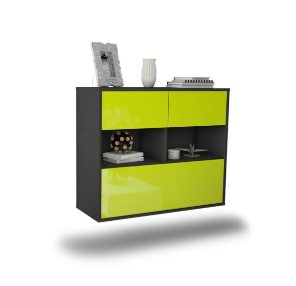 Sideboard Newport News, Grün, hängend (92x79x35cm)