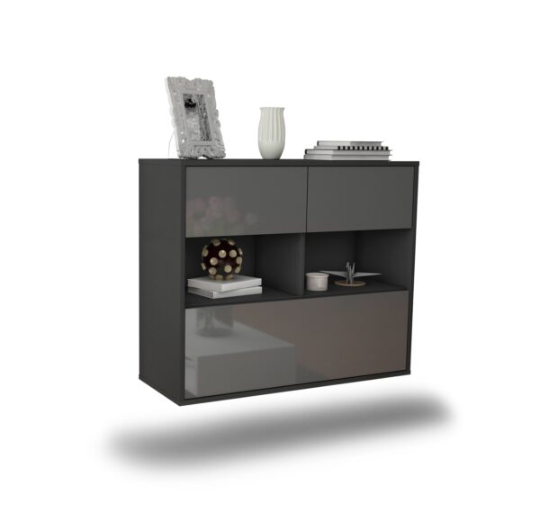 Sideboard Newport News, Grau, hängend (92x79x35cm)