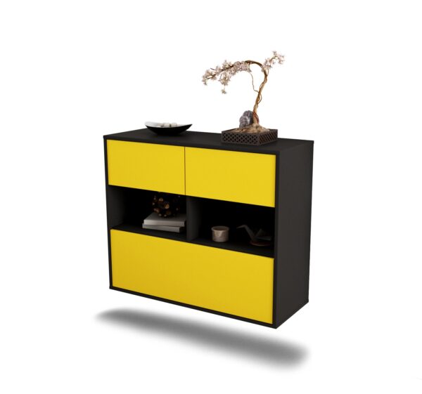 Sideboard Newport News, Gelb, hängend (92x79x35cm)