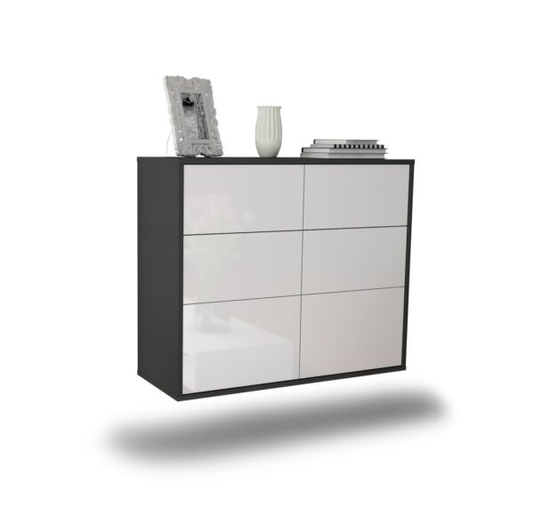 Sideboard Tempe, Weiß, hängend (92x79x35cm)