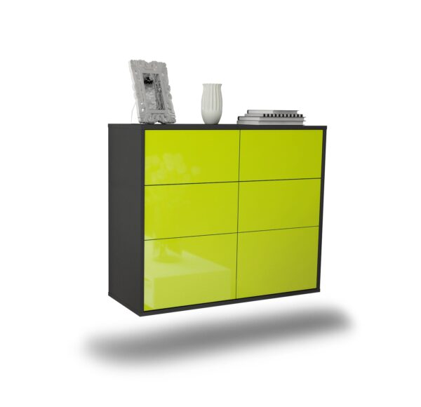 Sideboard Tempe, Grün, hängend (92x79x35cm)