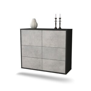 Sideboard Brownsville, Beton, hängend (92x79x35cm)