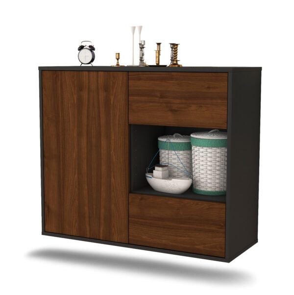 Sideboard Brownsville, Walnuss, hängend (92x79x35cm)