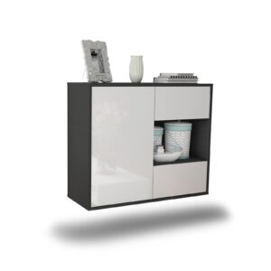 Sideboard Brownsville, Weiß, hängend (92x79x35cm)