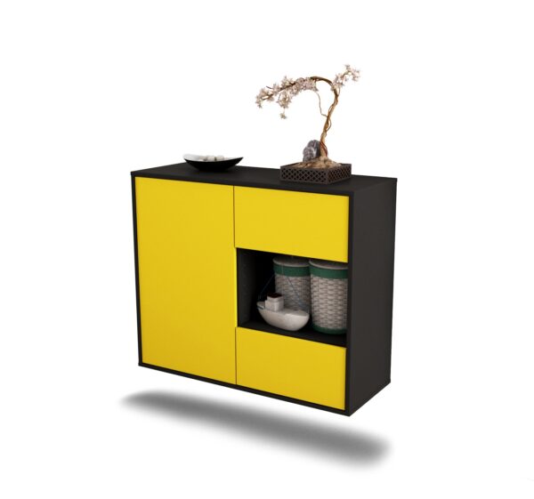 Sideboard Brownsville, Gelb, hängend (92x79x35cm)