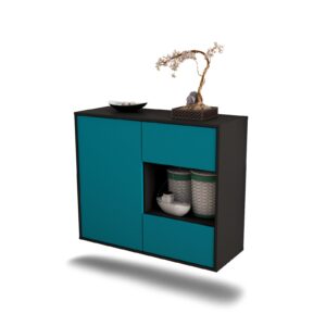 Sideboard Brownsville, Türkis, hängend (92x79x35cm)
