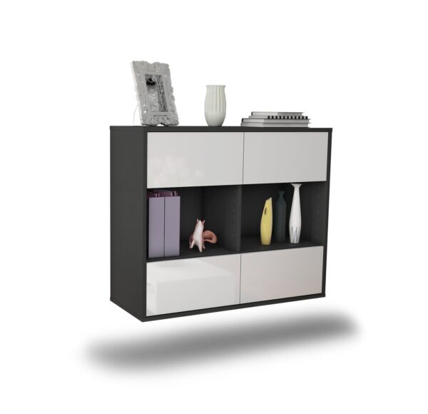 Sideboard Providence, Weiß, hängend (92x79x35cm)