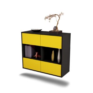 Sideboard Providence, Gelb, hängend (92x79x35cm)