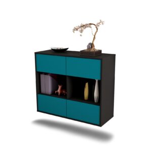 Sideboard Providence, Türkis, hängend (92x79x35cm)