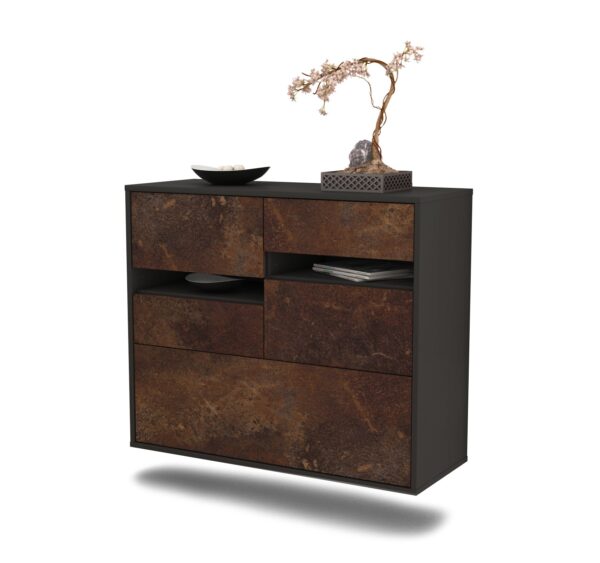 Sideboard Fayetteville, Rost, hängend (92x79x35cm)