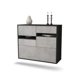 Sideboard Fayetteville, Beton, hängend (92x79x35cm)
