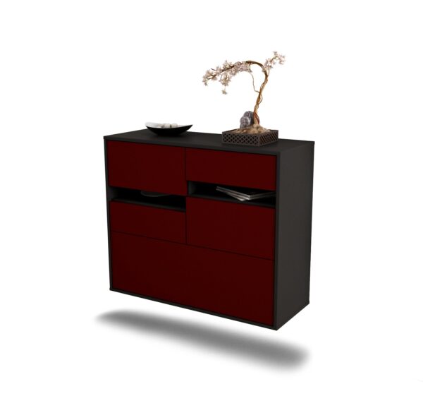 Sideboard Fayetteville, Bordeaux, hängend (92x79x35cm)