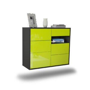 Sideboard Huntsville, Grün, hängend (92x79x35cm)
