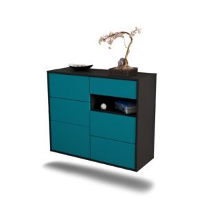 Sideboard Huntsville, Türkis, hängend (92x79x35cm)